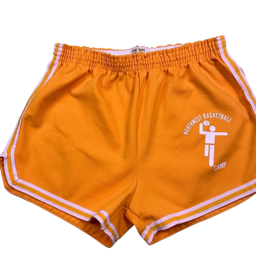 Vintage 70s NBC Northwest Basketball Camps Velva sheen shorts USA made XS/S